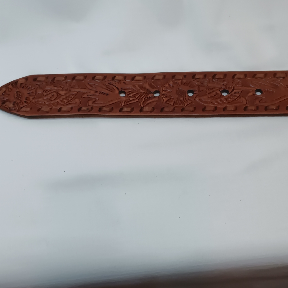 Polo Silver and Brown Men's Belt Size 30/32 - Picture 5 of 12